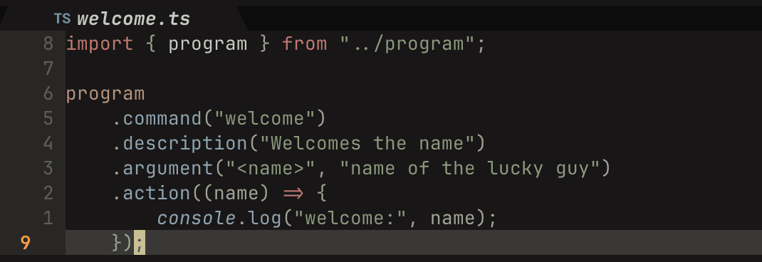 Modifying the welcome command to accept a name