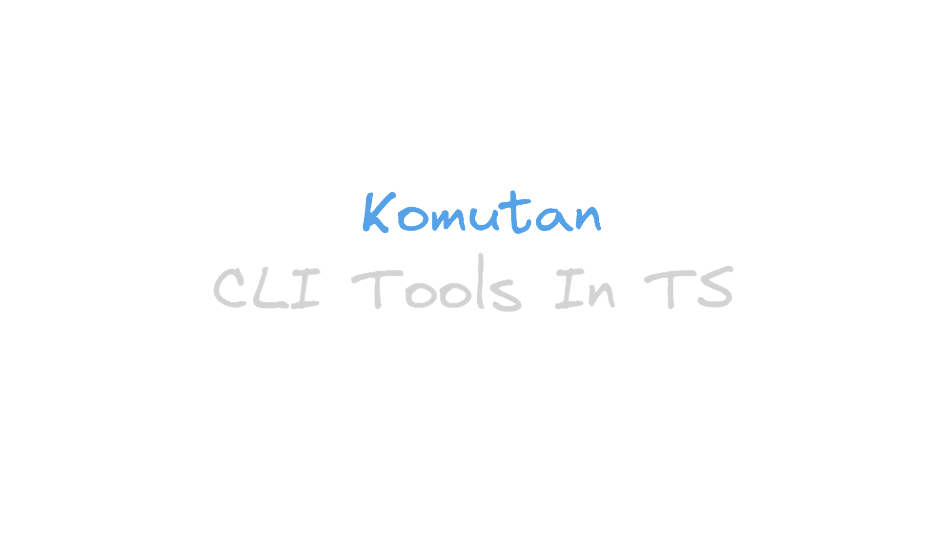 CLI Tools Development in TypeScript