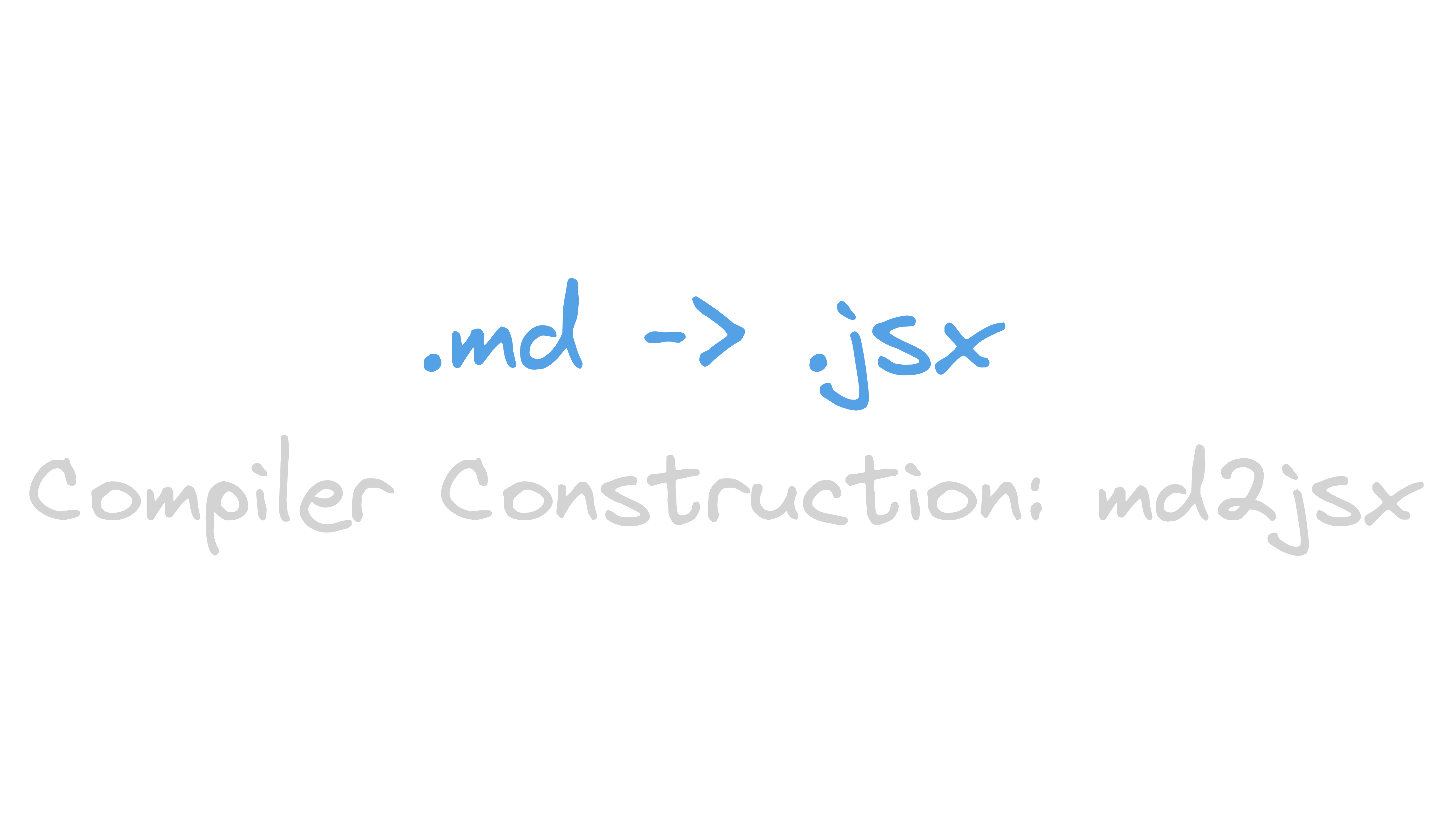 Simple Compiler Construction - md2jsx