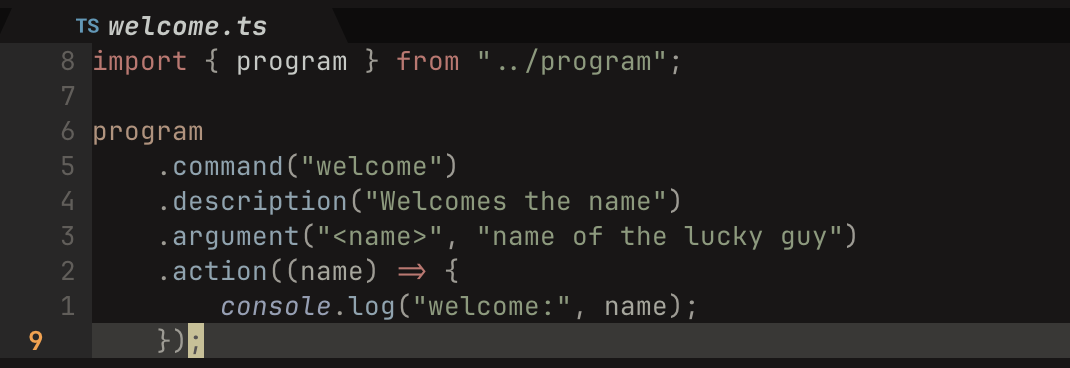 Testing modified command